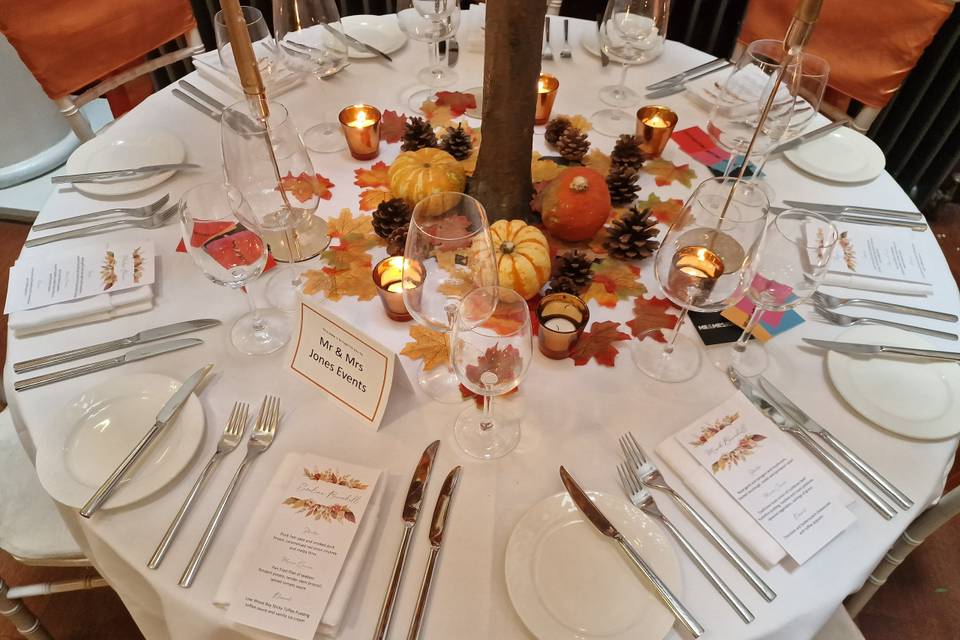 Autumn Table Set Up