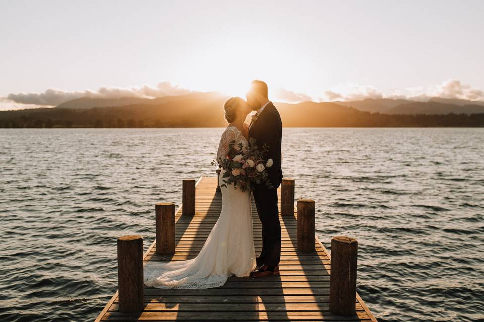 Jetty at sunset