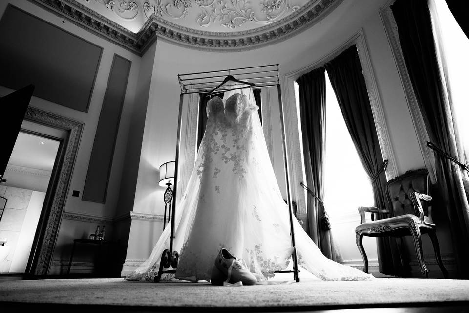 Wedding dress portrait