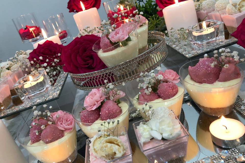 Candles and sweet treats