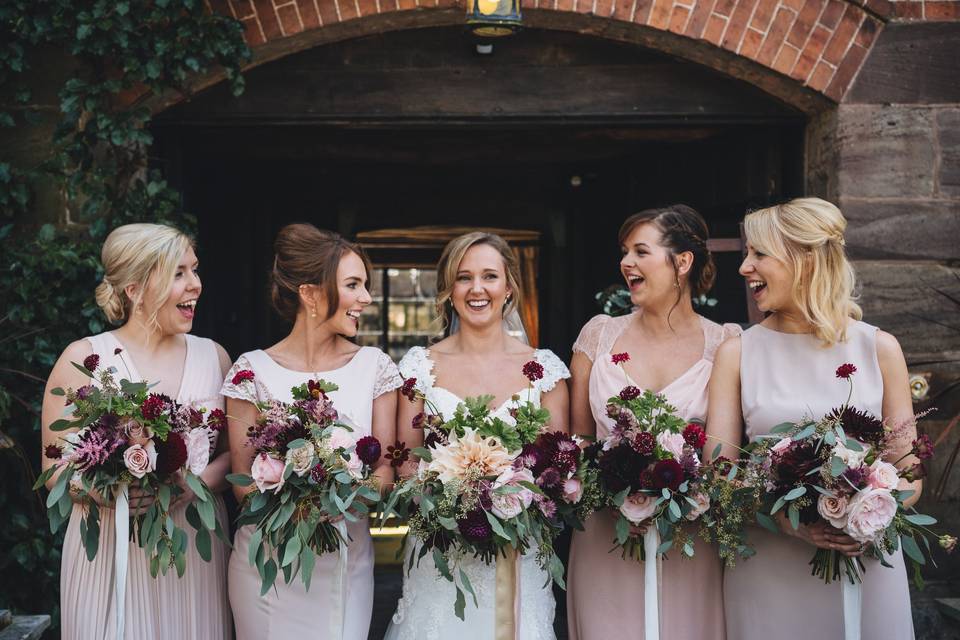 A Bride and her Bridesmaids