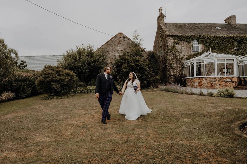 Couple in garden