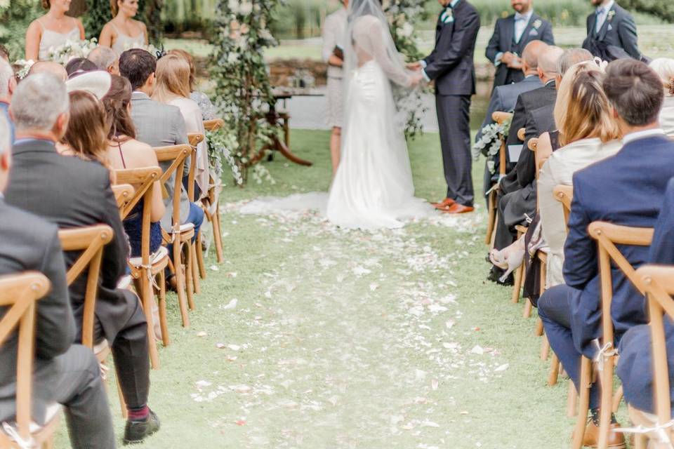 Ceremony on Cricket Pitch