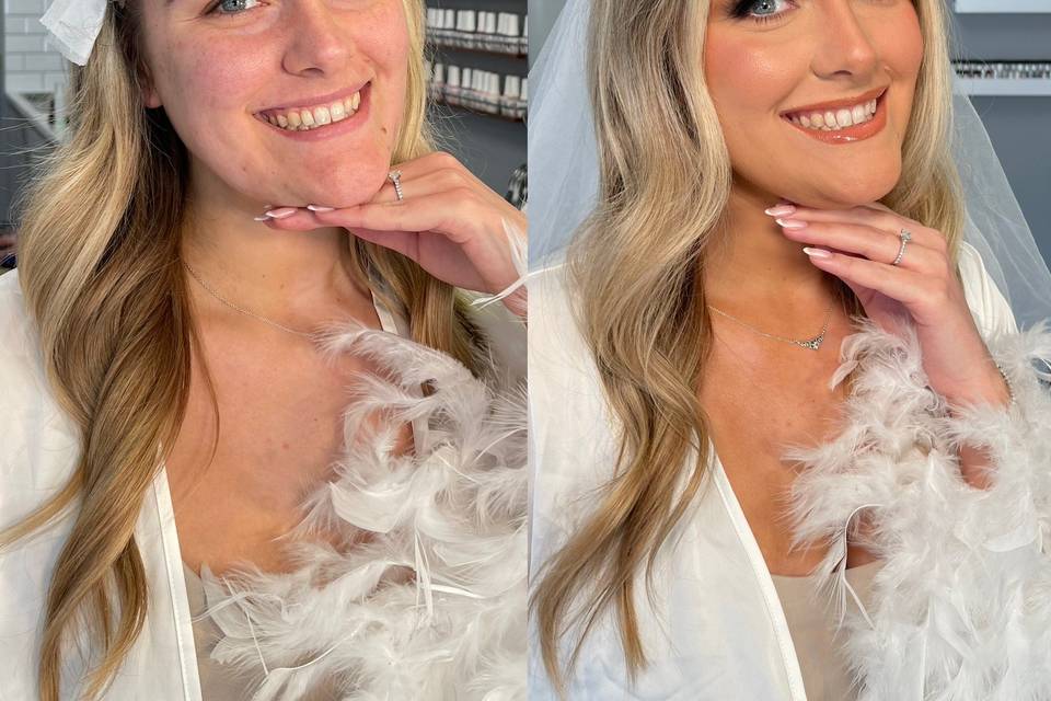 Bridal makeup transformation!