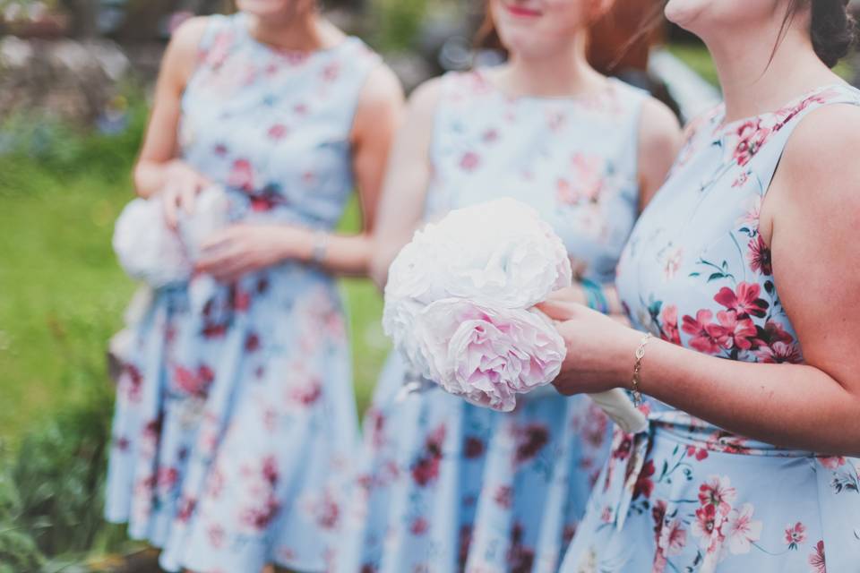 Paper peony posies.