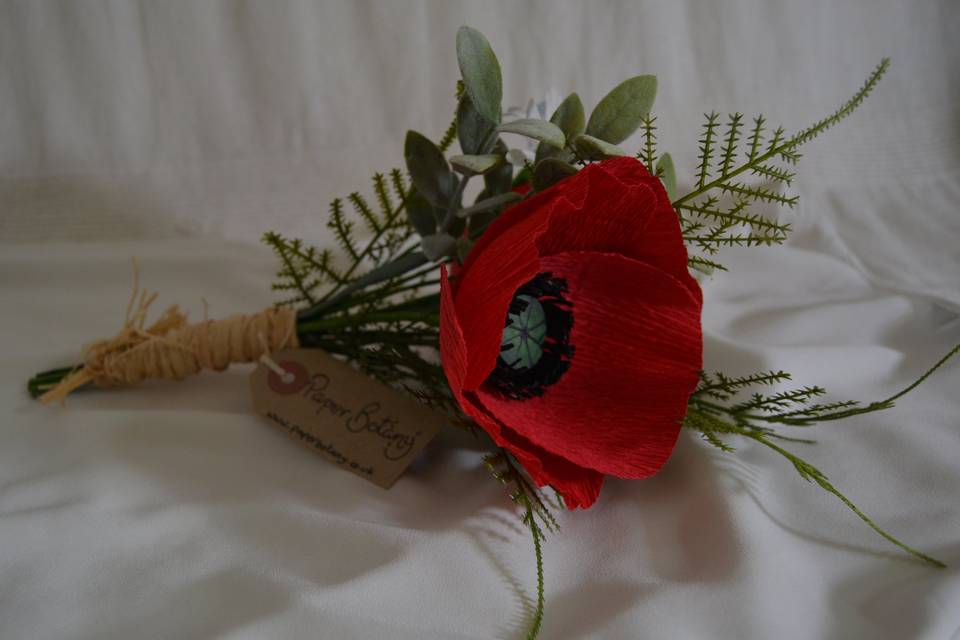 Poppy wildflower posy.