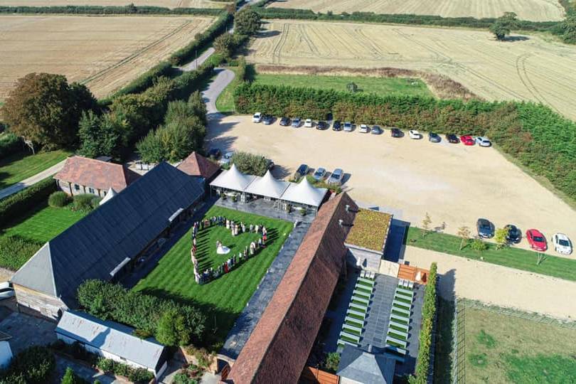 Aerial View of Southend Barns