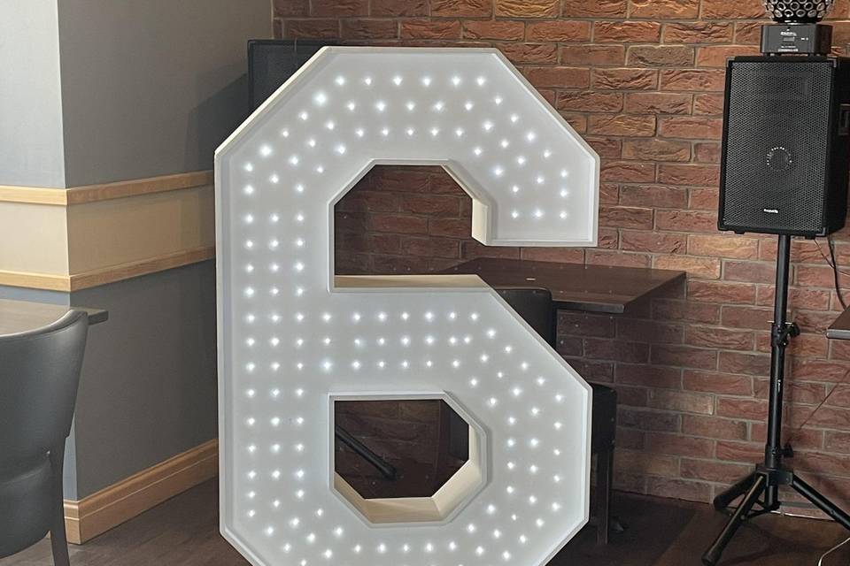 5ft light up numbers