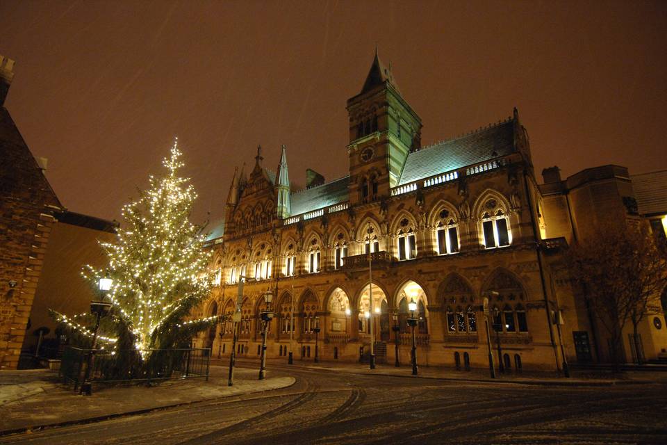 The Guildhall Northampton at night