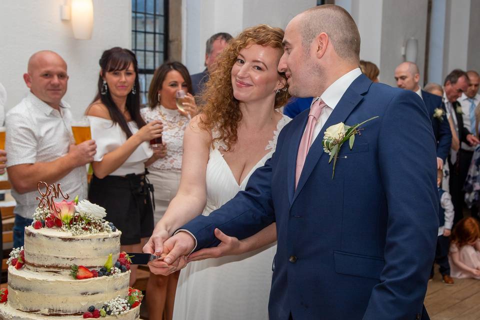 Cutting the cake