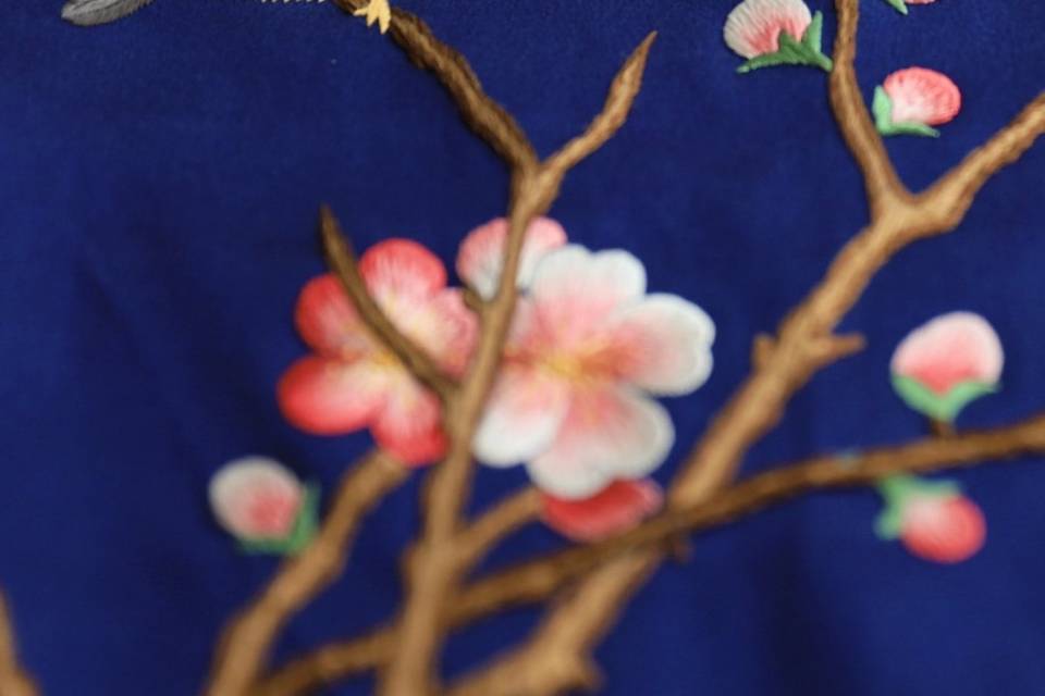 Hand embroidered qipao