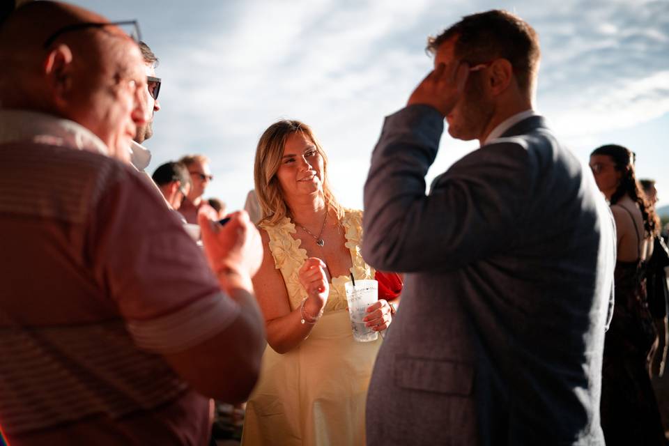 Guests at sunset