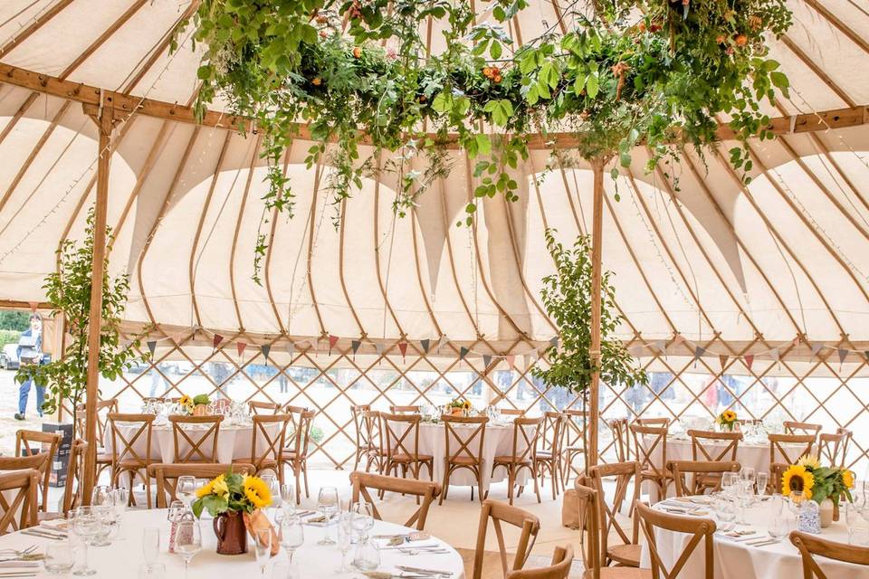 50ft yurt interior