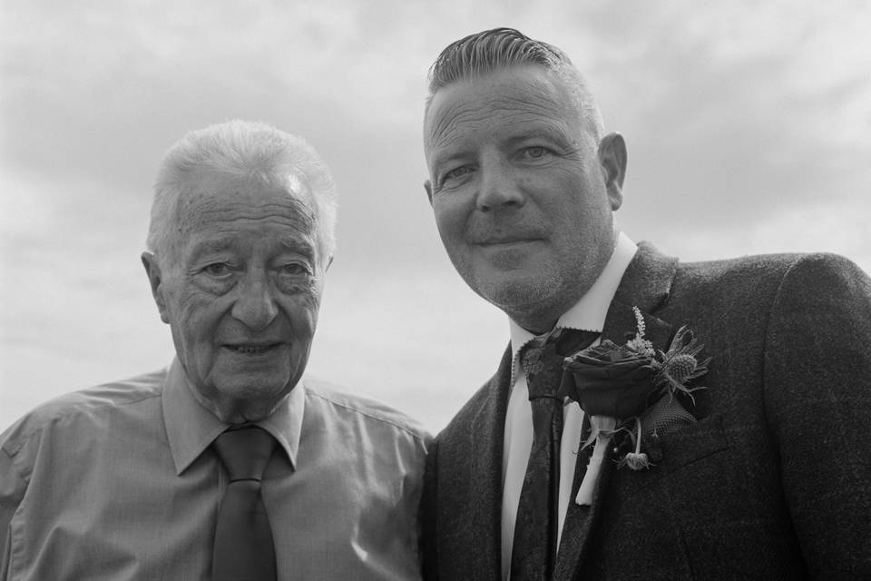 The groom and his dad