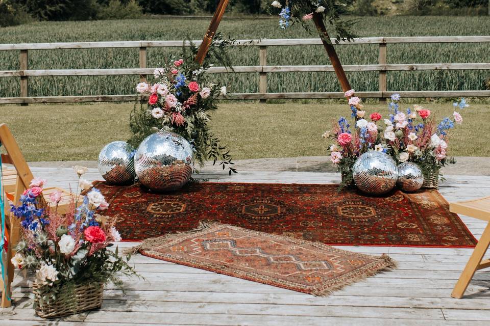 Boho Outdoor Ceremony