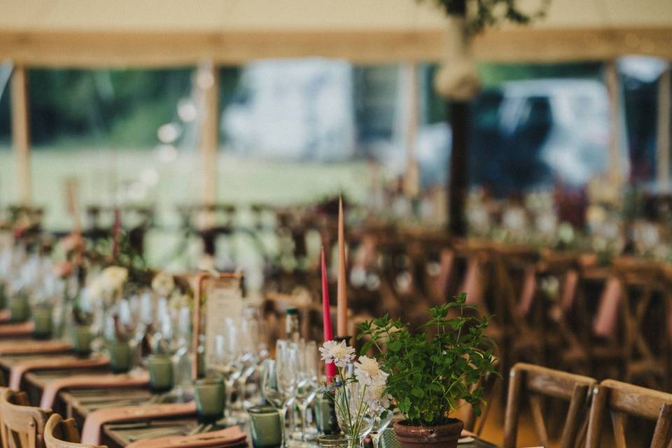 Marquee Table Decor