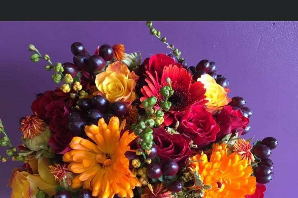 Hand tied autumn colours