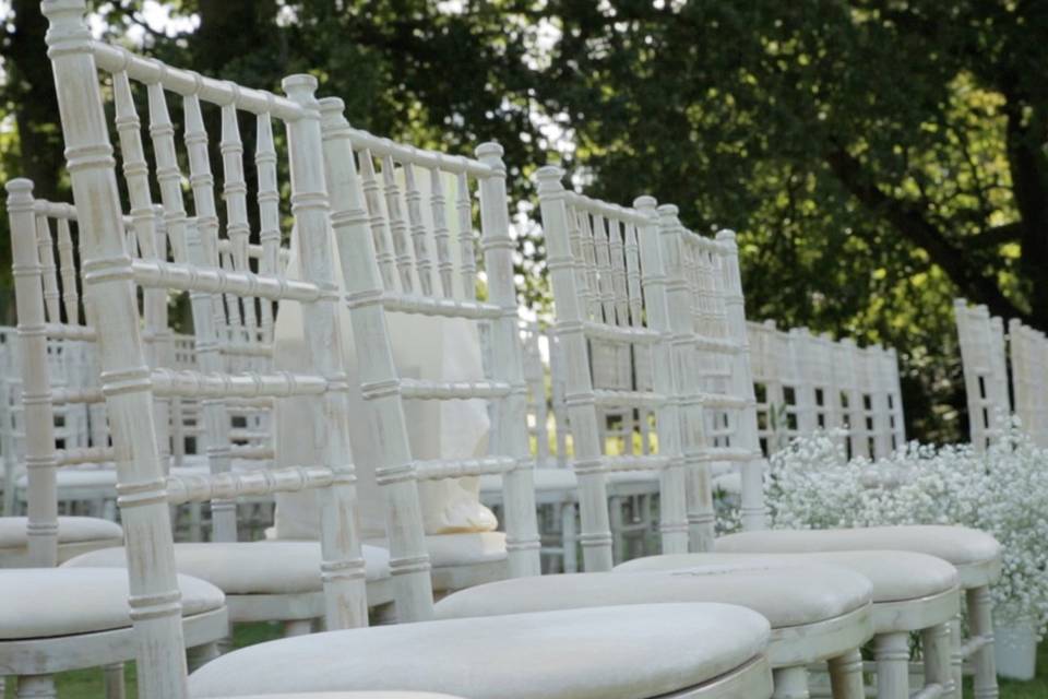 Our chivari lime-washed chairs
