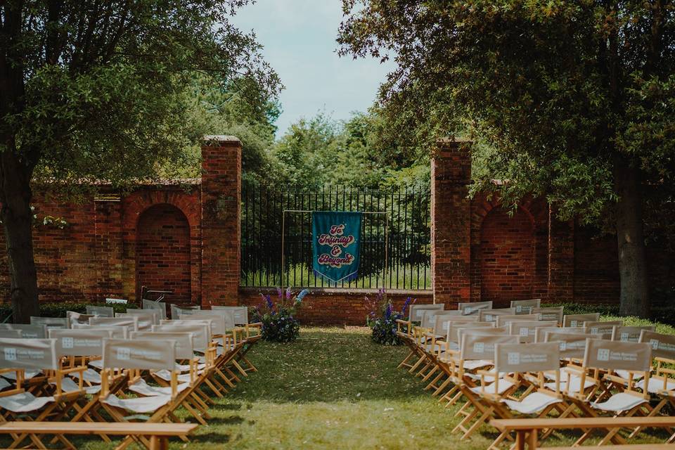 Outdoor ceremony set up