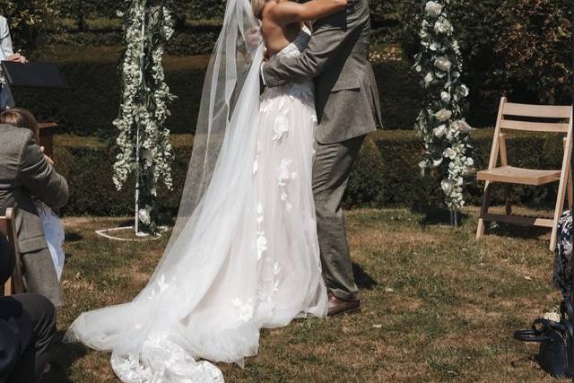 Newly weds on the top lawn!