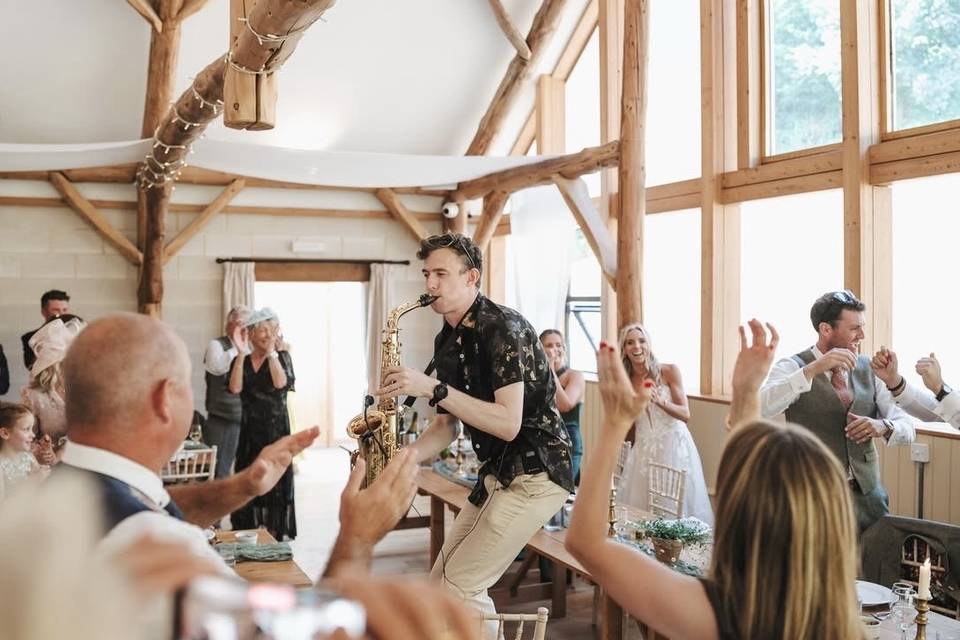 Saxophone at dinner