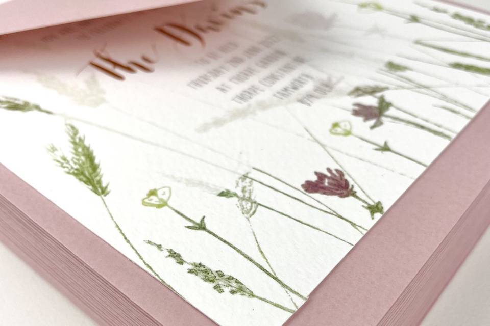 Lush wedding stationery