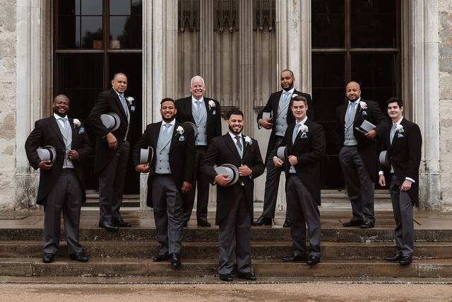 American Groom with his grooms