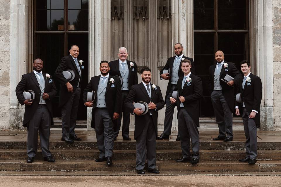 American Groom with his grooms
