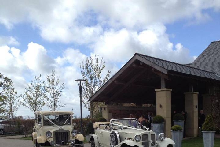 Beauford and Regal cars in ivory