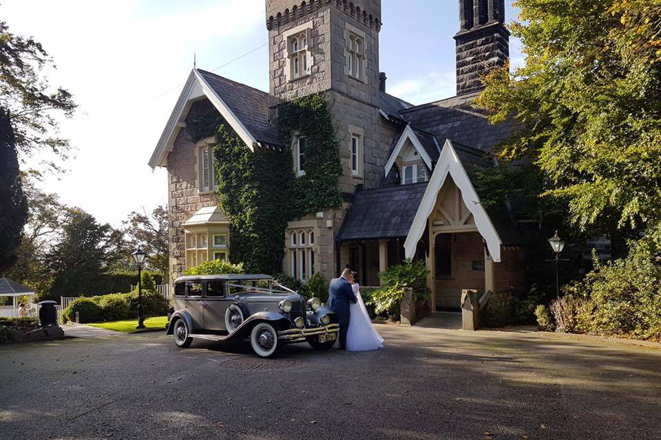 Classic wedding car