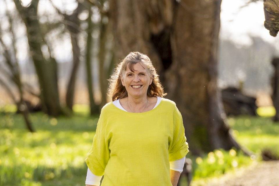 Anita in spring woodland