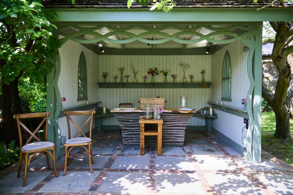 Outdoor ceremony area