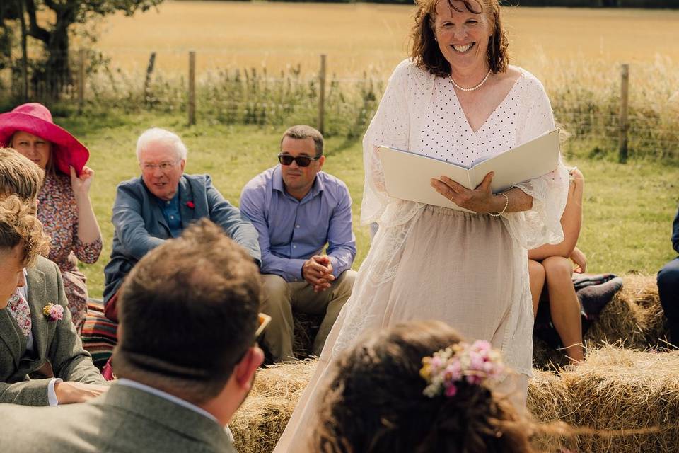 Outdoor at home wedding