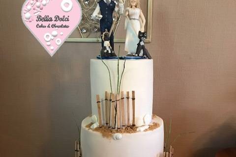 Driftwood wedding cake