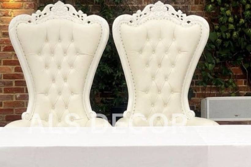 Wedding throne chairs
