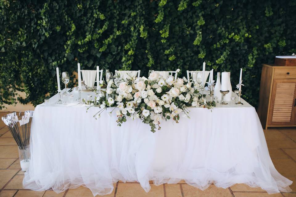 Wedding head table