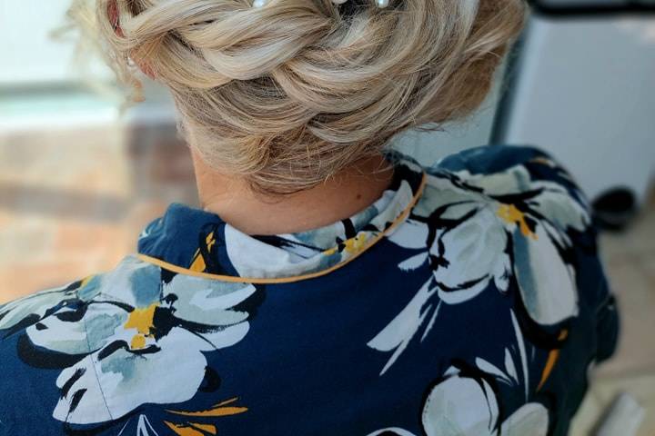 Russian inspired side updo