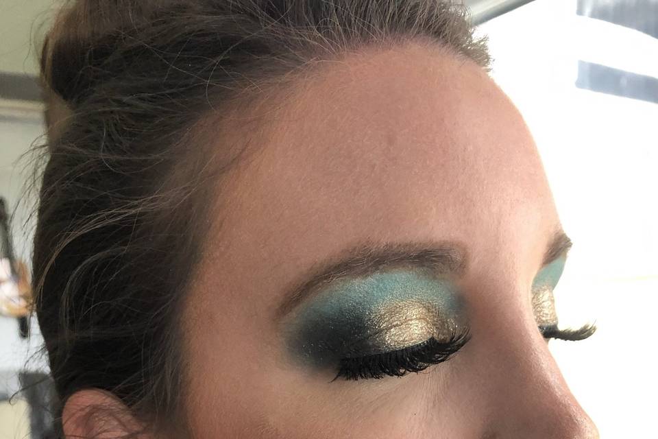 Blue/ green & shimmer