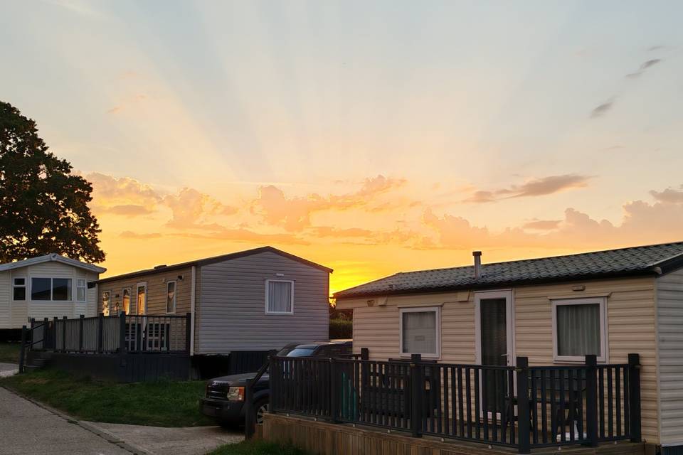 Sunset view form the park