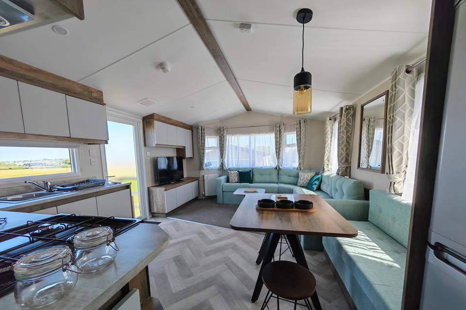 Caravan 12 inside the lounge