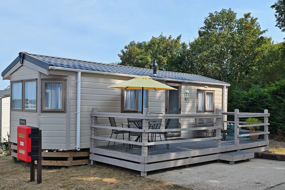 Caravan 16 outside the decking