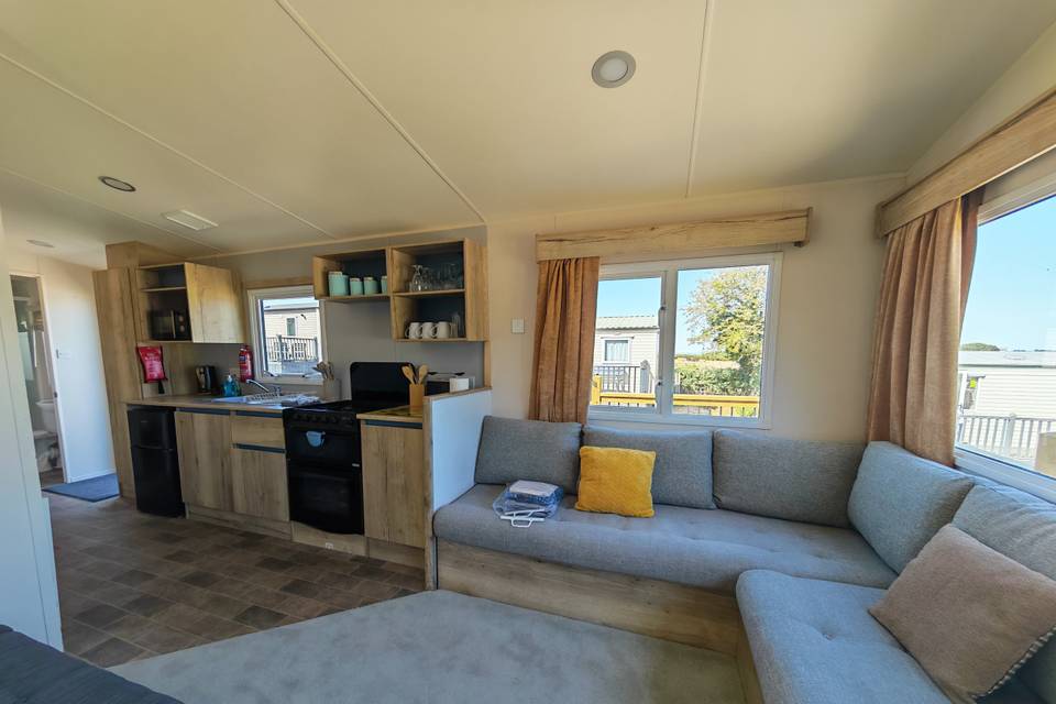 Caravan 17 inside the lounge