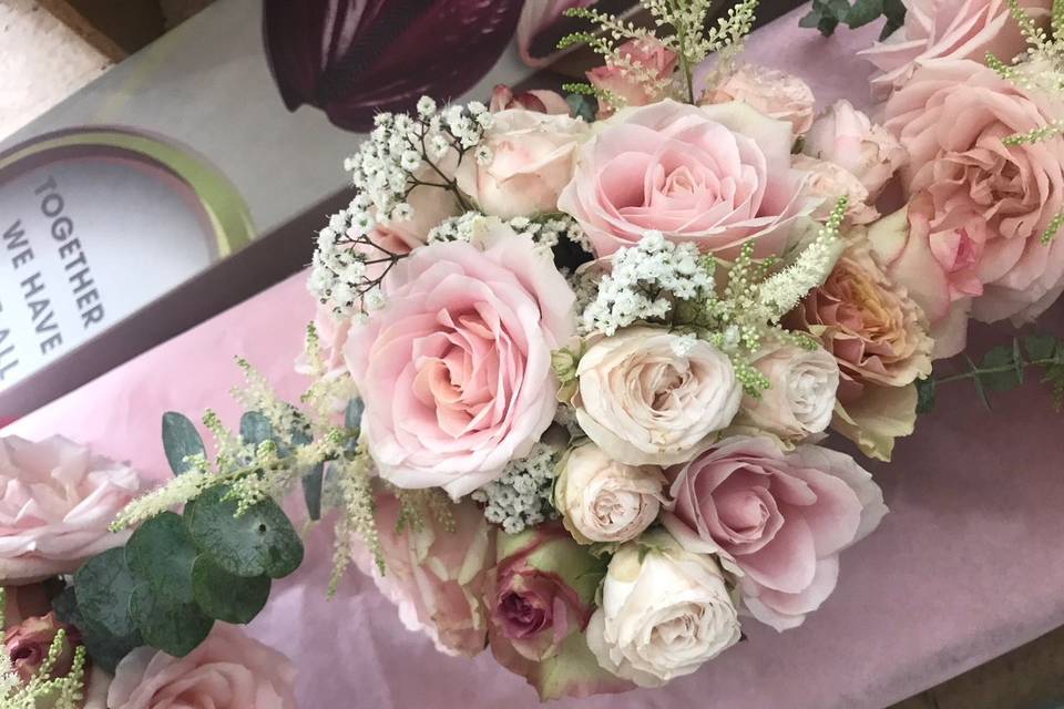 Blush Bridesmaids Bouquets