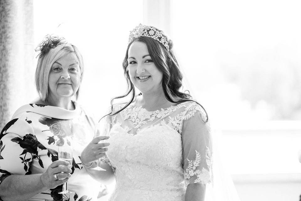 Bride and mother