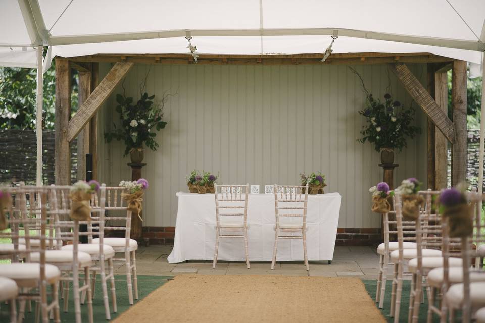 Aisle in the Marquee