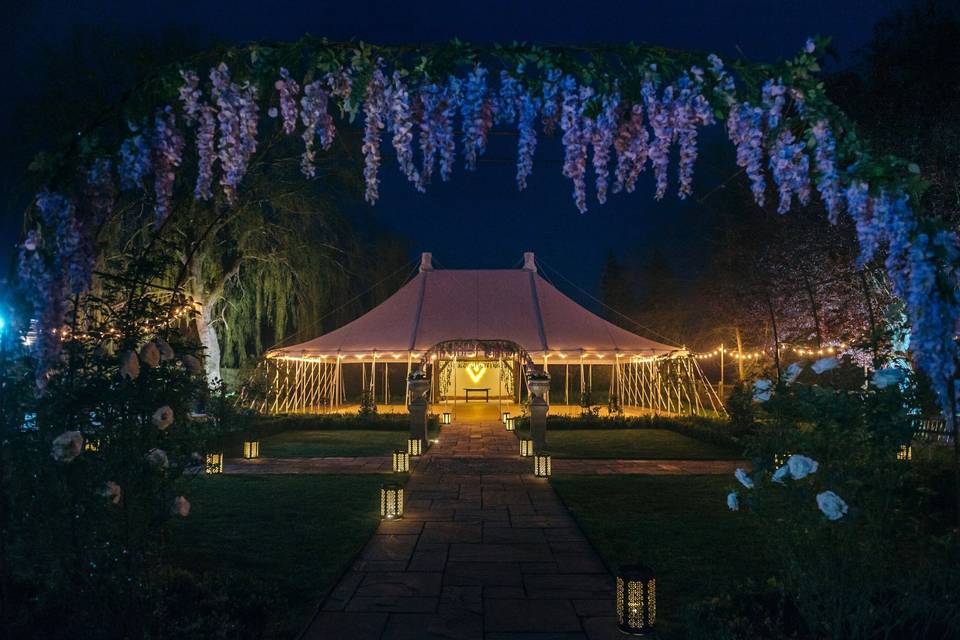 Marquee at night