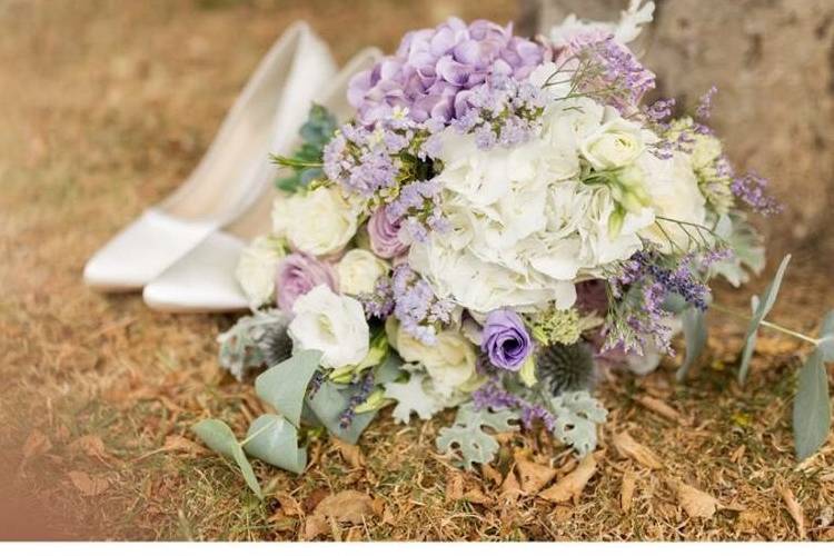 Wedding bouquet lavender