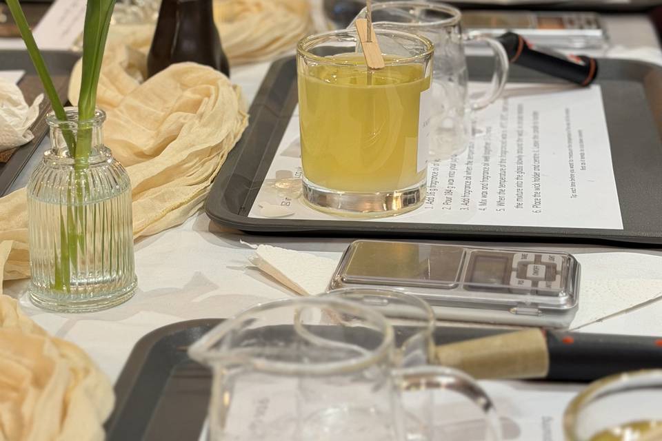 Candle setting process