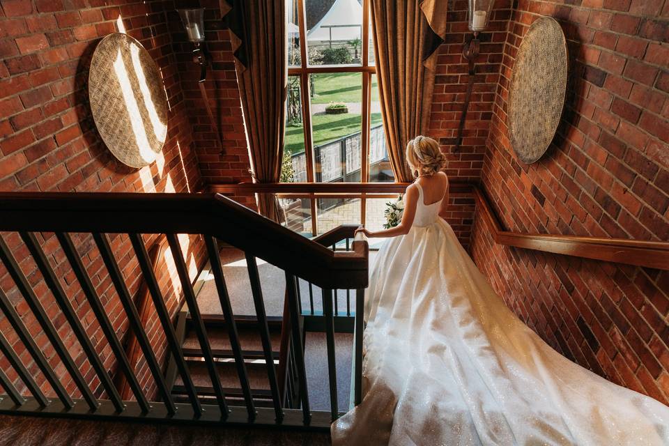 Bride making grand entrance