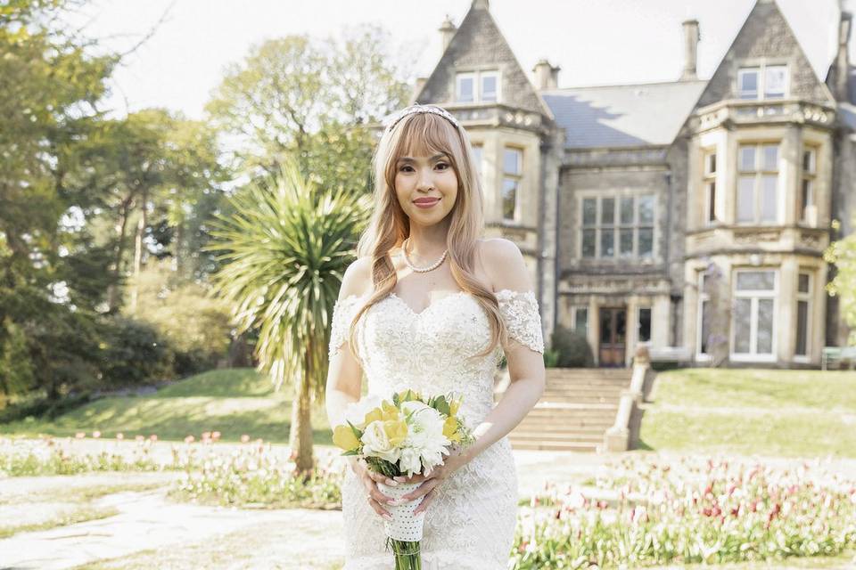 Bride posing